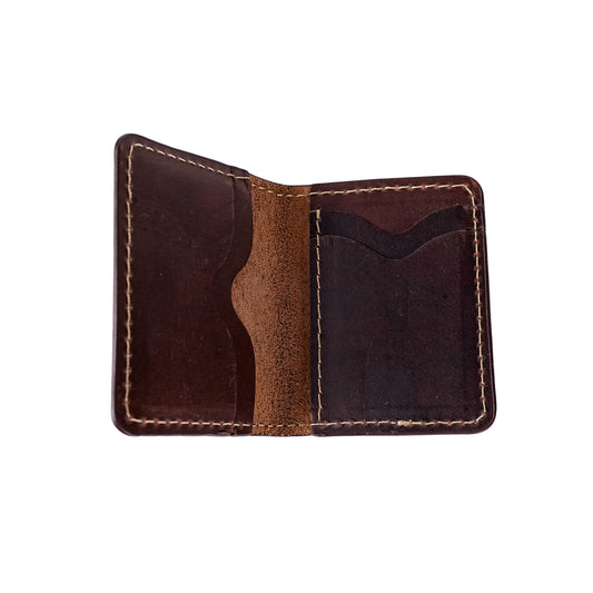 Classic Card Holder, Crazy Horse Leather, 6 Card Slots, Brown. RR-CH-B150